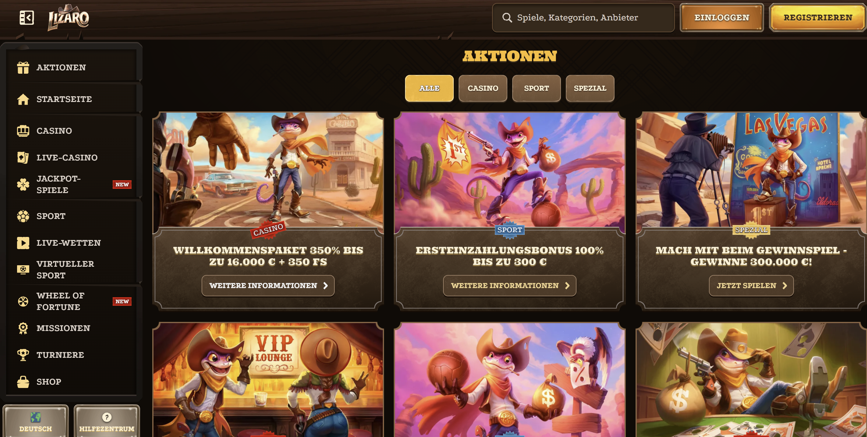 Lizaro Casino Bonusprogramm